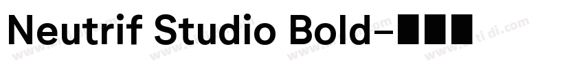 Neutrif Studio Bold字体转换